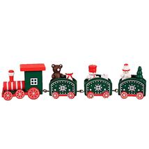 Christmas Decoration Wooden Train With Snowman Decor Ornament - £9.55 GBP