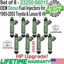 OEM DENSO x8 HP Upgrade Fuel injectors for 1993-2003 Toyota Land Cruiser 4.7L V8 - £150.32 GBP
