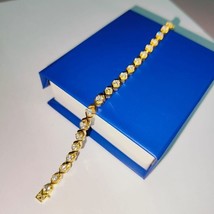 8Ct Round Cut Lab Created Diamond Women Tennis Bracelet 14k Yellow Gold Plated - £310.02 GBP