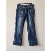 Tuff Cowgirl Blue Jean Size 27 Brave Wings Distress - $29.98