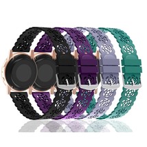 4 Pack Lace Silicone Bands 20Mm Compatible With Samsung Galaxy Watch 4 Band 40Mm - £18.09 GBP