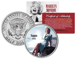 Marilyn Monroe * Niagara * Movie Jfk Kennedy Half Dollar Colorized Coin Licensed - £6.74 GBP