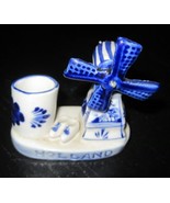 Ceramic DUTCH HOLLAND Windmill Wooden Shoes Collectable Display Souvenir - $189.87 MXN