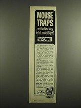 1972 D-Con Mouse-Prufe Ad - Mouse traps are the best way to kill mice. Right?  - £15.01 GBP