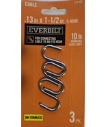 Everbilt 0.130 in. x 1-1/2 in. Stainless Steel Rope S-Hook (3-Pack) - $114.42 MXN