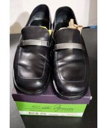 Sesto Meucci Womens Black Leather Square Toe Y2K Loafer Shoes Sz 9 Vibra... - $34.10 CAD