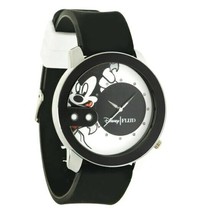 NEW Flud Mickey Mouse Rex Pose White and Black Steel Quartz Analog Watch... - £54.06 GBP
