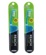 Toothbrush 3pcs Reach Crystal Clean Mediium Adult Toothbrush Blue - £10.13 GBP