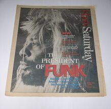 George Clinton Show Newspaper Supplement Vintage 1993 Cover Willie Nelson - $24.99