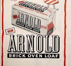 1953 Arnold Brick Oven Loaf Bread Substitute Advertisement Sandwiches DWLL5 - €8,58 EUR
