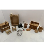 Miniature Dollhouse Bookcase, Piano, Kids Chairs, Sink and other accesso... - €16,22 EUR