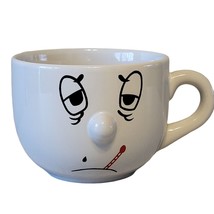 Funny Face 3D Nose Coffee Mug Sick Ill White Tea Cup Humorous Gift 16 oz - £15.70 GBP