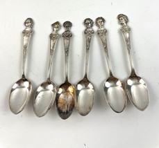 Lot of 6 VTG WM Rogers Sorority Chocolates Series Silver Plated Spoons - £84.94 GBP