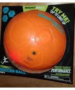 Nightball Soccer Ball LED Light Up Glow in The Dark Ball (Orange) - $33.83 CAD