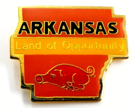 Arkansas Land of Opportunity Pin Red Hog Razorback State Pride Souvenir ... - $9.99