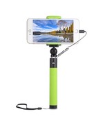 (Green) Collapsible Selfie Stick Monopod Wire Control Camera Shutter for... - £6.28 GBP