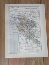 1887 Antique Map Of Department Of CHARENTE-INFERIEURE La Rochelle / France - £19.45 GBP