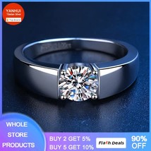  allergy free tibetan silver ring with 0 5ct round zirconia solitaire ring wedding band thumb200