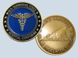 submarine rate hospital corpsman hm logo navy challenge coin - £31.33 GBP
