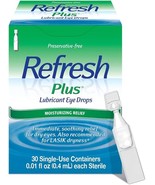 Refresh Plus Lubricant Eye Drops, Single Use Containers, 30 Count - $219.45 MXN