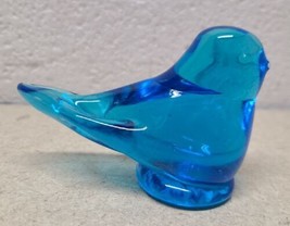 Vintage Signed Leo Ward 1984 Hand Blown Bluebird of Happiness - $51.32