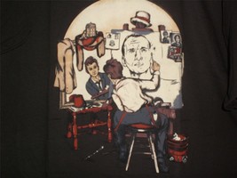 TeeFury Doctor Who LARGE &quot;Doctor Rockwell&quot;  Norman Rockwell Mash Up BROWN - £11.00 GBP