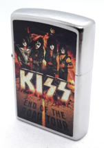 Kiss The End Of The Road Tour Zippo Lighter Street Chrome Finish - £23.53 GBP