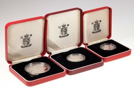 1996 Grande-Bretagne 1 £, 2£ &amp; Couronne Pièces En Argent Preuve &amp; Piefort Lot De - £151.64 GBP