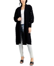 $130 Inc International Concepts Embellished-Sleeve Cardigan Black Size Small - £12.65 GBP