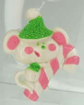 70s VTG (O) Avon Pin - Lickety Stick Candy Cane Mouse - Stocking Stuffer! - £6.26 GBP