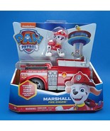 Paw Patrol Marshall Fire Engine Truck W/ Marshall Figure Playset Spin Ma... - £8.15 GBP