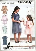 Simplicity 8755 Girls 3 to 6 Dresses Uncut Sewing Pattern - £9.61 GBP