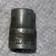 Vintage Craftsman 11/32&quot; SAE 6 Point Socket 1/4&quot; Drive =v= Series Made in USA - £9.08 GBP