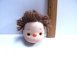 Ice Cream Doll Head Only Darice 1980 Craft Your Own Doll Brown Curly Yar... - $10.19