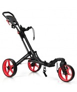 Folding 3 Wheels Golf Push Cart with Bag Scoreboard Adjustable Handle-Re... - €156,08 EUR