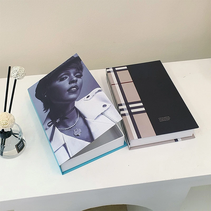 Play Modern Minimalist Fashion Simulation A Book Decoration Storage Box Luxury L - £23.32 GBP