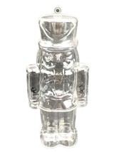 Clear Plastic Toy Soldier Christmas Tree Hanging Ornament Craft 5.25&quot; - £10.38 GBP