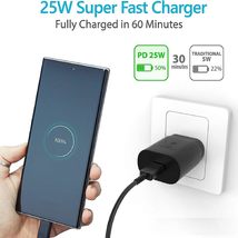 Super Fast USB Charger Block with 5FT Type C Cable (25W) - £12.74 GBP