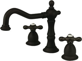 Kingston Brass Ks1975Ax Heritage Widespread Lavatory Faucet With Metal Cross - £256.58 GBP