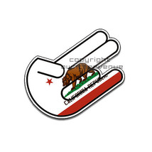 Shocker JDM Cali California Bear Republic Flag Dope Sticker Decal 4&quot; Inches - £3.18 GBP