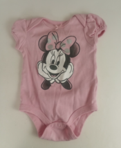 Disney Baby Minnie Mouse One Piece Bodysuit Size 3-6 Month - $73.69 MXN