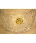 Czechoslovakia Crystal Rose Bowl Cut Hobnail Pinwheel Patterns - £31.27 GBP