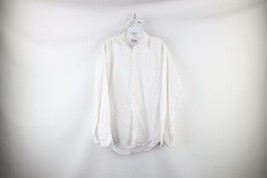 Vtg 50s Streetwear Mens Large Brocade Chainlink Sheer Collared Button Shirt USA - £38.89 GBP