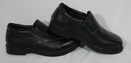 Strauss +Ramm Boys Slip On Loafers Classic Oxford Dress Shoes Black Size... - $40.07