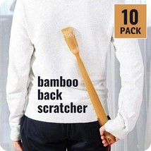 10 pack - Real Bamboo Wood Back Scratcher 18&quot; Long Reach Itch Relief Tool - $21.69 CAD