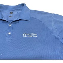 Nike Golf Blue Mens Polo Shirt Collared Neck Dri Fit Cross Creek Golf Cl... - $28.04