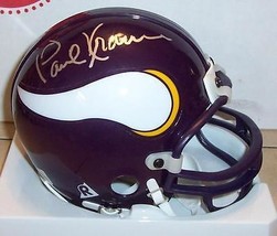 Paul Krause Autographed Mini Helmet Football Signed Vikings - $80.04