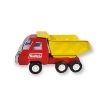 Rare Vintage Buddy L Pressed Steel Dump Truck in Red Japan 8 Inches - $23.27