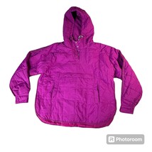 Fashion Clothing Jacket Womens Medium Purple Quilted Oversized Hooded Pu... - $37.39