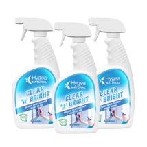 Clear &#39;n&#39; Bright - Natural Glass Cleaner Ready to Use 24oz Spray (3 pack) - £15.17 GBP